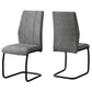 HomeRoots 2 77.5" Fabric Black Metal And Polyester Dining Chairs