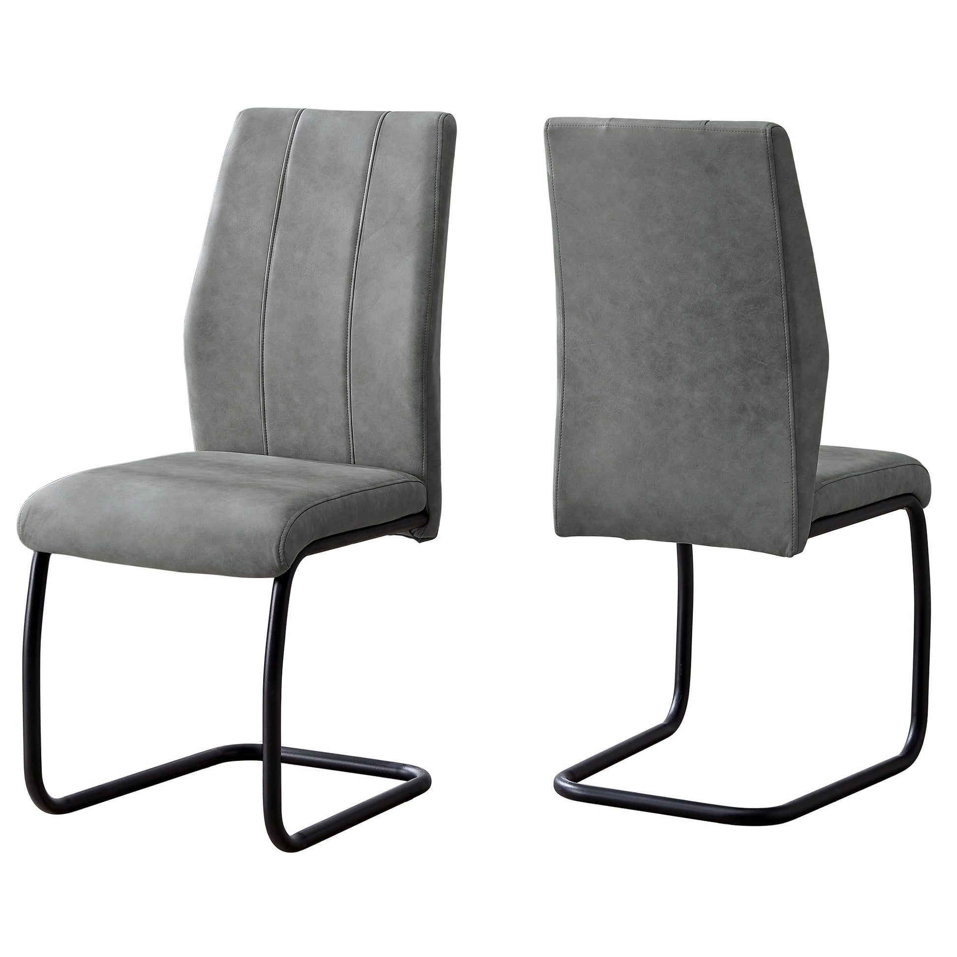 HomeRoots 2 77.5" Fabric Black Metal And Polyester Dining Chairs