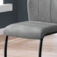 HomeRoots 2 77.5" Fabric Black Metal And Polyester Dining Chairs