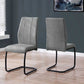 HomeRoots 2 77.5" Fabric Black Metal And Polyester Dining Chairs