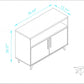 HomeRoots 2 Door Console Table With Modern Black and Natural Finish