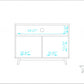 HomeRoots 2 Door Console Table With Modern Black and Natural Finish