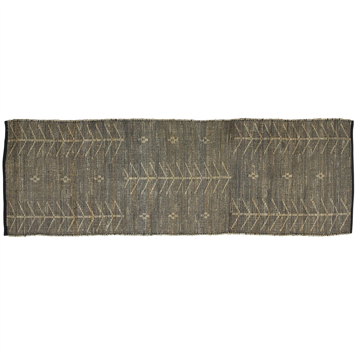 HomeRoots 2' X 3' Black Distressed Tribal Scatter Rug