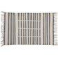 HomeRoots 2' x 3' Gray and Cream Broken Stripes Scatter Rug