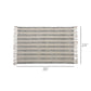 HomeRoots 2' X 3' Gray and Cream Sawlike Stripes Scatter Rug