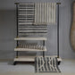HomeRoots 2' X 3' Gray and Cream Sawlike Stripes Scatter Rug