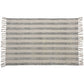 HomeRoots 2' X 3' Gray and Cream Sawlike Stripes Scatter Rug