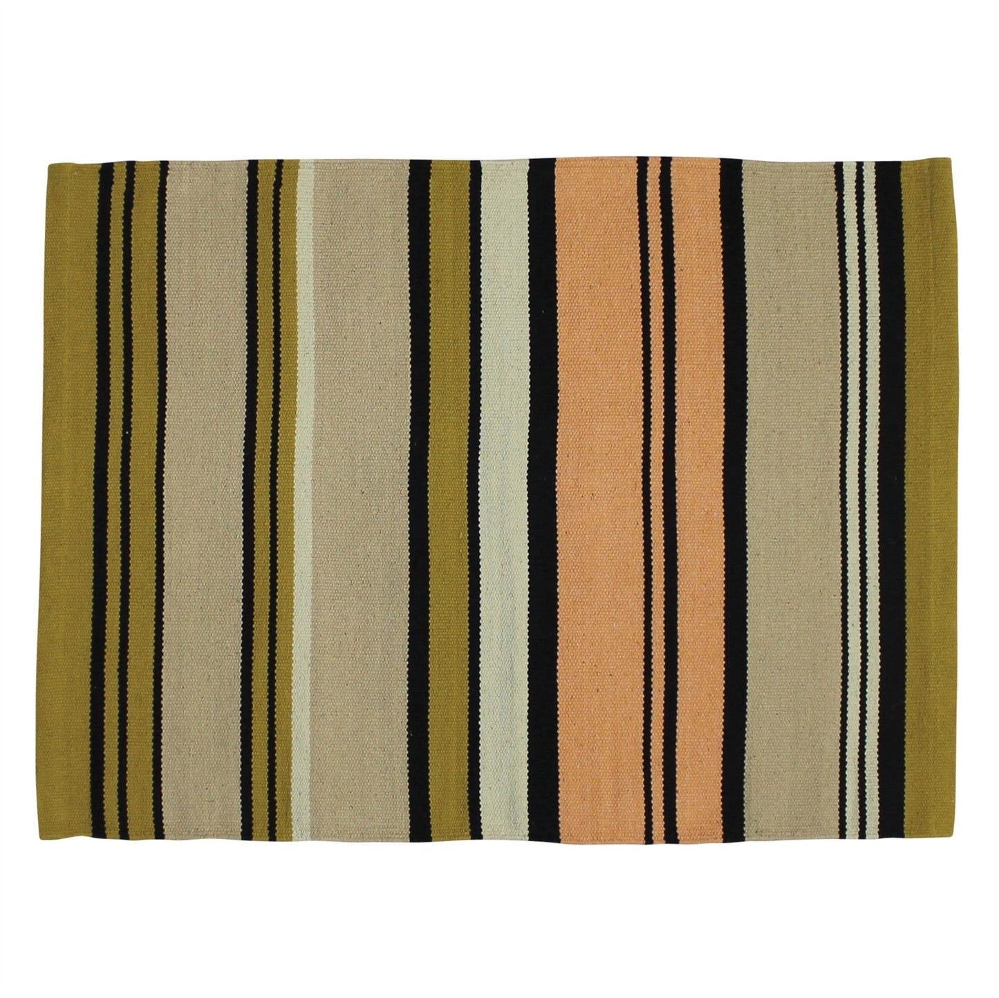 HomeRoots 2' X 3' Multicolored Stripes Scatter Rug