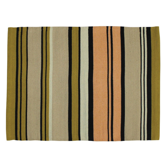 HomeRoots 2' X 3' Multicolored Stripes Scatter Rug