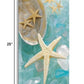 HomeRoots 2" Yellow Starfish and Blue Seaglass Giclee Wrap Canvas Wall Art
