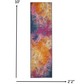 HomeRoots 2’ x 10’ Abstract Brights Sunburst Runner Rug