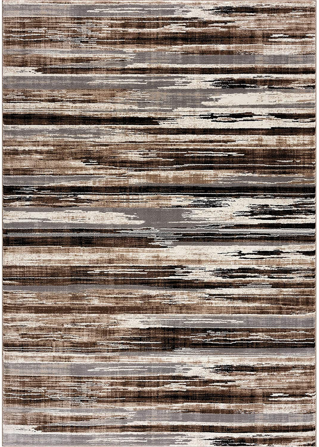 HomeRoots 2' x 10' Beige Rustic Strokes Runner Rug
