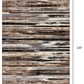 HomeRoots 2' x 10' Beige Rustic Strokes Runner Rug