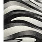 HomeRoots 2' x 10' Black and Gray Abstract Marble Runner Rug