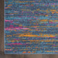 HomeRoots 2' x 10' Blue Distressed Striations Runner Rug