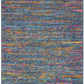 HomeRoots 2' x 10' Blue Distressed Striations Runner Rug