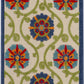 HomeRoots 2’ x 10’ Blue Vines Indoor Outdoor Runner Rug