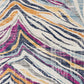 HomeRoots 2' x 10' Blue and Gold Zebra Pattern Runner Rug