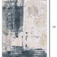HomeRoots 2' x 10' Cream and Blue Abstract Patches Runner Rug