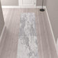 HomeRoots 2' x 10' Cream and Gray Faded Filigree Runner Rug