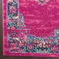HomeRoots 2' x 10' Fuchsia and Blue Distressed Runner Rug