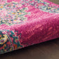 HomeRoots 2' x 10' Fuchsia and Blue Distressed Runner Rug