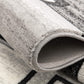 HomeRoots 2' x 10' Gray Asymmetric Blocks Runner Rug