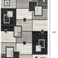 HomeRoots 2' x 10' Gray Asymmetric Blocks Runner Rug