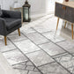HomeRoots 2' x 10' Gray Decorative Patches Runner Rug