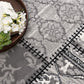 HomeRoots 2' x 10' Gray Decorative Patches Runner Rug