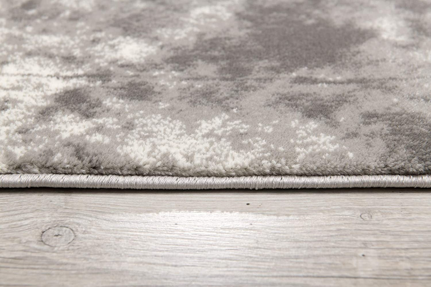 HomeRoots 2' x 10' Gray Decorative Patches Runner Rug