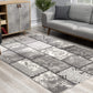 HomeRoots 2' x 10' Gray Decorative Patches Runner Rug