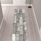 HomeRoots 2' x 10' Gray Decorative Patches Runner Rug