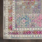 HomeRoots 2' x 10' Gray Distressed Ornamental Runner Rug