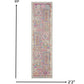 HomeRoots 2' x 10' Gray Distressed Ornamental Runner Rug