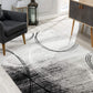 HomeRoots 2' x 10' Gray Distressed Swirls Runner Rug