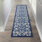 HomeRoots 2’ x 10’ Gray and Blue Indoor Outdoor Runner Rug