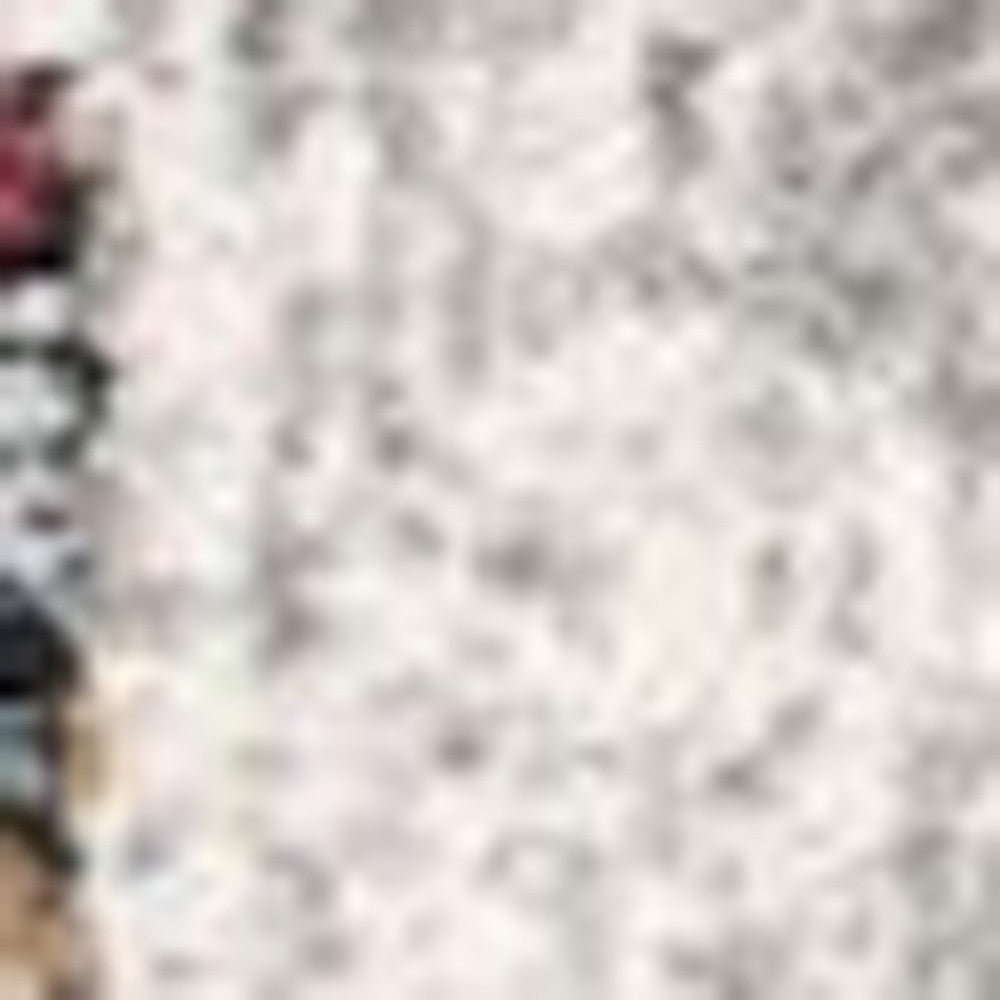 HomeRoots 2' x 10' Gray and Ivory Abstract Runner Rug
