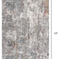 HomeRoots 2' x 10' Gray and Ivory Abstract Runner Rug