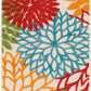 HomeRoots 2’ x 10’ Green Floral Indoor Outdoor Runner Rug