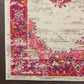 HomeRoots 2' x 10' Ivory and Fuchsia Distressed Runner Rug