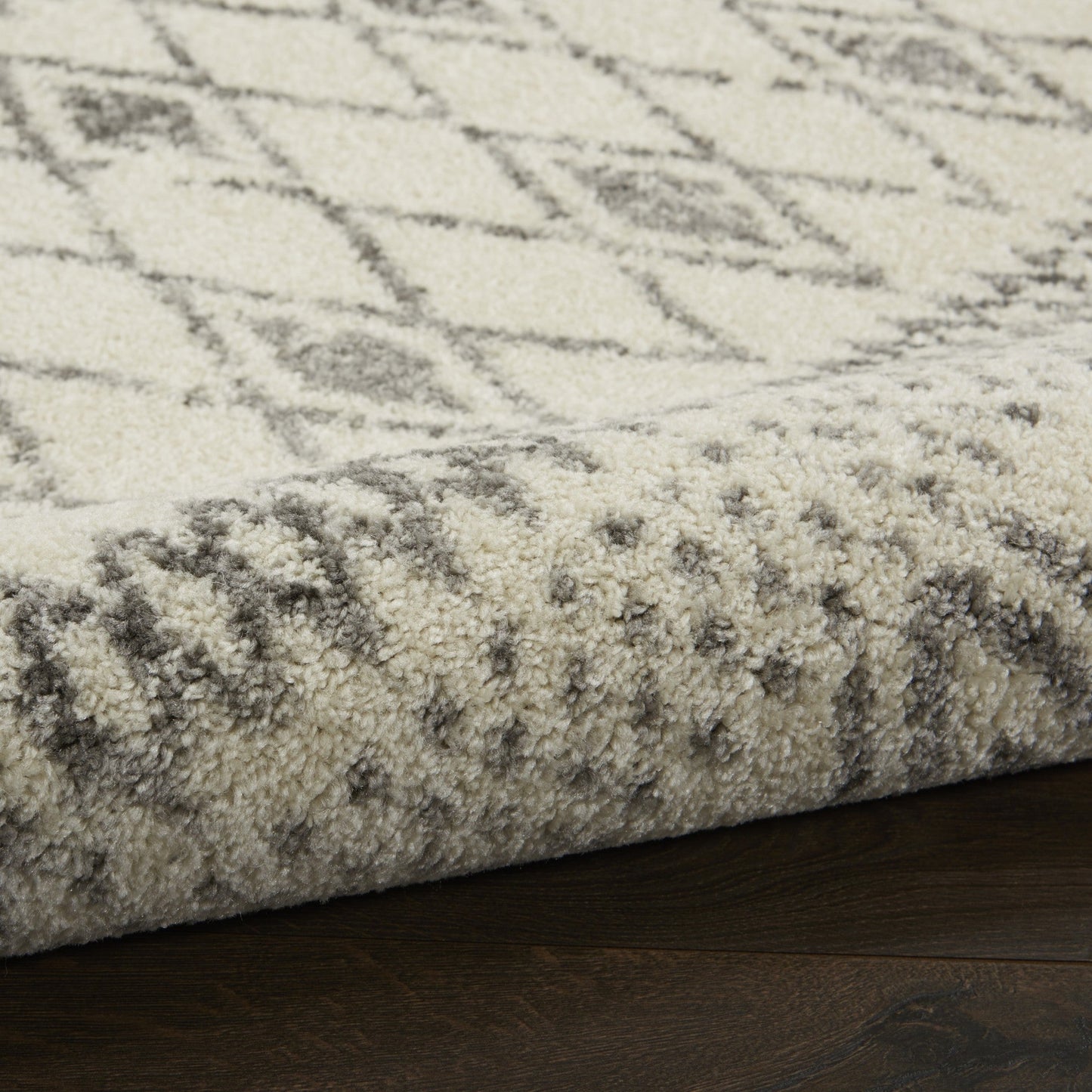 HomeRoots 2' x 10' Ivory and Gray Berber Pattern Runner Rug