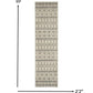 HomeRoots 2' x 10' Ivory and Gray Berber Pattern Runner Rug