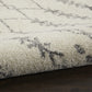 HomeRoots 2' x 10' Ivory and Gray Geometric Runner Rug