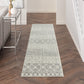 HomeRoots 2’ x 10’ Ivory and Gray Geometric Runner Rug