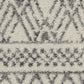 HomeRoots 2’ x 10’ Ivory and Gray Geometric Runner Rug