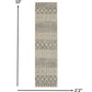 HomeRoots 2’ x 10’ Ivory and Gray Geometric Runner Rug