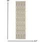 HomeRoots 2' x 10' Ivory and Gray Geometric Runner Rug