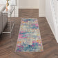 HomeRoots 2' x 10' Ivory and Multi Abstract Runner Rug