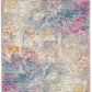 HomeRoots 2' x 10' Ivory and Multi Abstract Runner Rug